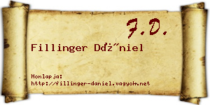 Fillinger Dániel névjegykártya